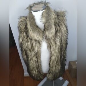 Cavalini Charcoal Faux Fur Vest